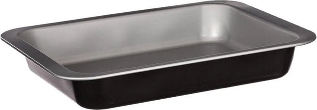 5Five Ovenschaal of bakvorm / diepe bakplaat Backery Pro - metaal - anti-aanbak laag - zwart - 28 x 22 cm