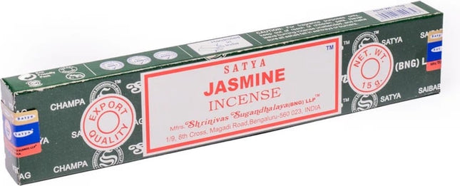 Satya Jasmine wierookstokjes – handgerolde wierook met jasmijngeur, 15 g