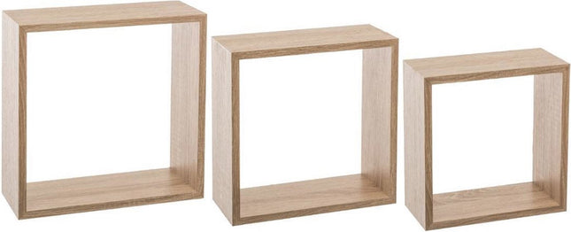 5Five Fixy wandplank set van 3 – eiken fineer, 24, 27 en 30 cm