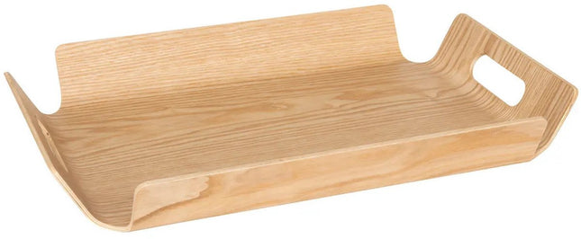 5Five Design Willow Wood Serving Tray - 40 x 30 cm - Light Brown - Character - for glasses and cups