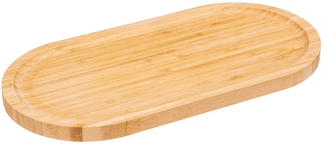 5Five Serveerplankje voor hapjes / fingerfood - 30 x 15 cm - bamboe hout - borrelplank - tapasplank
