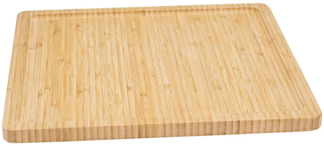 5Five Serveerplankje voor hapjes / fingerfood - 30 x 30 cm - bamboe hout - borrelplank - tapasplank