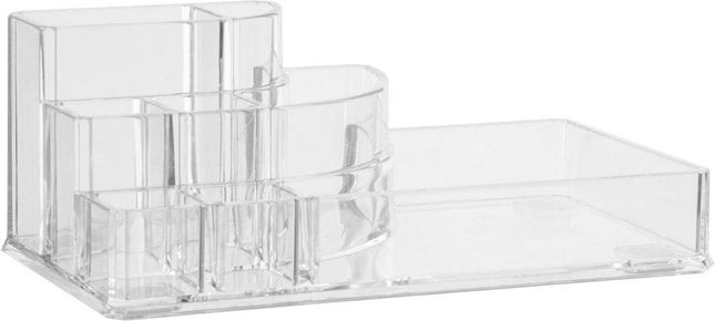 5Five Make-up organizer - 9 vakken - 17, 5 x 9, 5 cm - transparant - kunststof - Nagellak houder - Make-up houder - Organizers