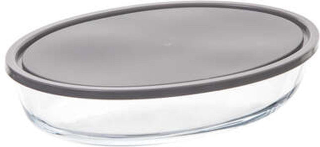 5Five Auflaufform mit Deckel - Borosilikatglas - oval - 2,4 Liter - 32 x 21 x 6,7 cm