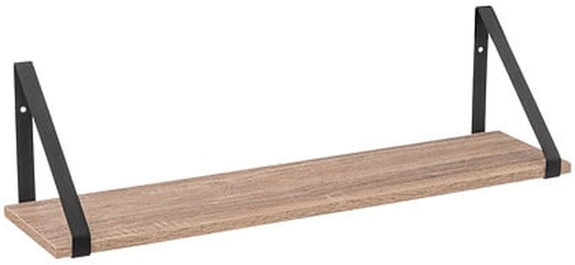 5Five wandplankje Aliaj – metaal en hout in zwart en beige, 58 x 16 x 15 cm