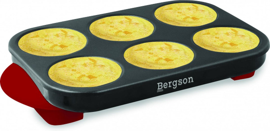 Bergson BCP56 - Appareil à crêpes - Crêpière - 6 pièces - 1500 Watt