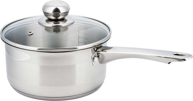 Top Choice - Stielkasserolle - Edelstahl - alle Herdarten - 18 cm - 2,1 Liter