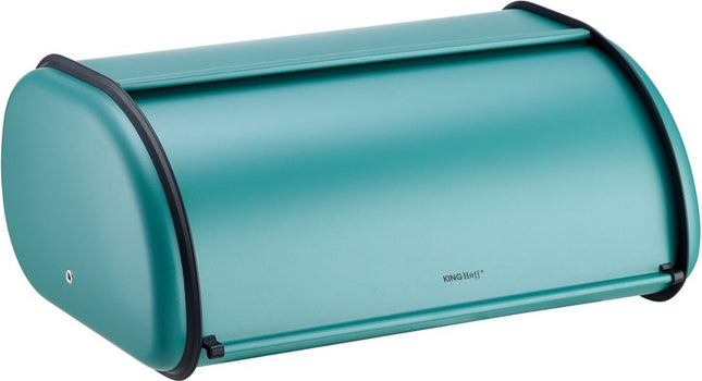 Kinghoff 1867 broodtrommel roestvrij staal – 14 liter, groen retro design