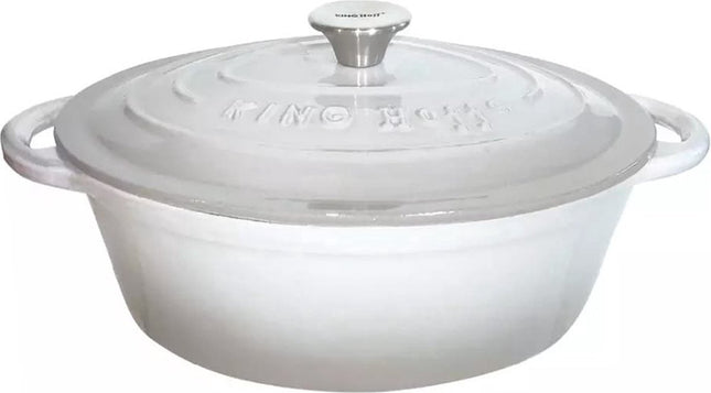 Kinghoff 1521 - cast iron casserole - Ø24 cm - 4L - grey - enamel