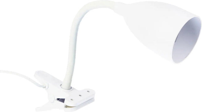 Atmosphera bureaulampje met klem, wit – buigbaar leeslampje, 43 cm