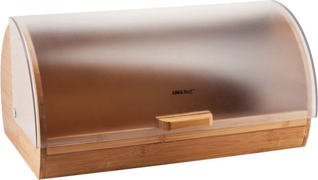 Kinghoff 3216 - Bread bin - Bamboo - Acrylic - 39 x 28 x 18.5 cm - 20 litres