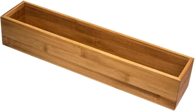 5Five Organisateur de couverts / cuisine - Lot de 2 pièces - 1 compartiment - bambou - 38 x 8 x 7 cm - séparateur de tiroir