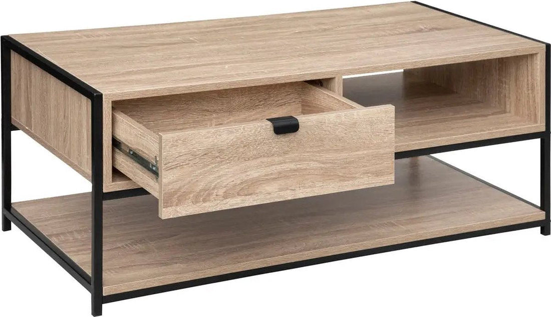 Table basse 5Five Aliaj - 1 tiroir - Beige - 100 x 40 x H 50 cm
