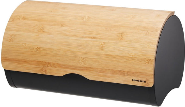 Klausberg 7712 - Boîte à pain - bois - Noir - 38 x 24 x 20,5 cm