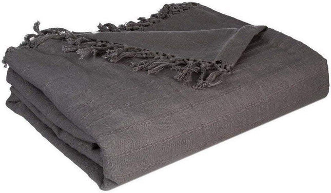 Atmosphera bedsprei grijs – katoen, omkeerbaar, 230 x 250 cm