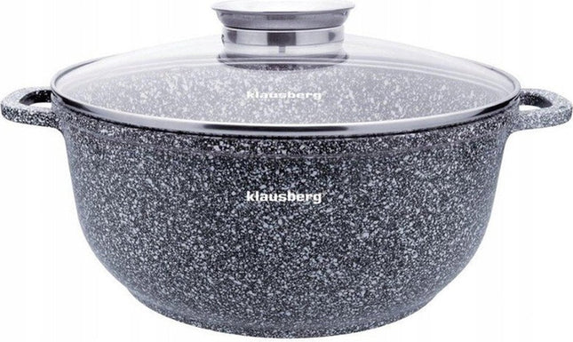 Klausberg 7533 - pan set - Ceramic - marble - with aroma knob - 20 / 24 / 28 cm