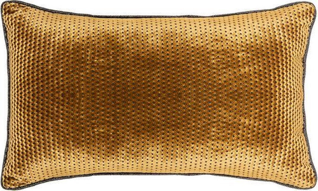 Kissen Gold Textur Flow 30 x 50 cm | Zierkissen goldfarben