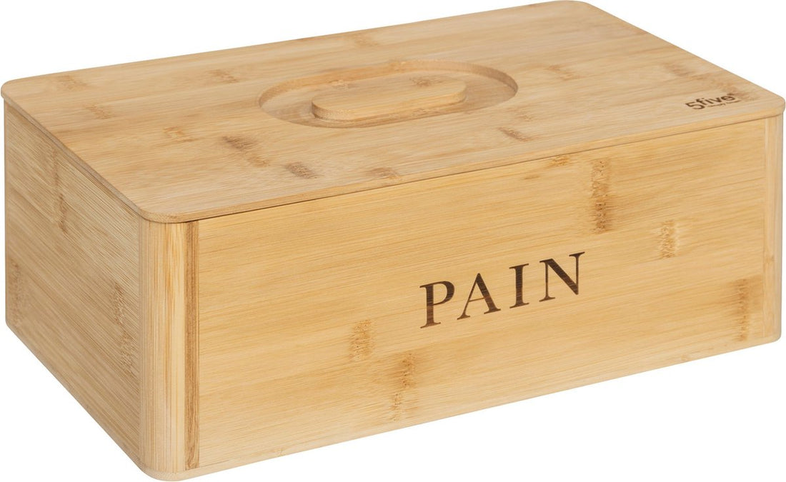 Boîte à pain en bambou 5Five - 33 x 20 x 13 cm - Beige