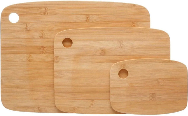 Bamboe snijplanken set van 3 – 19, 29 en 37 cm, ook als serveerplank
