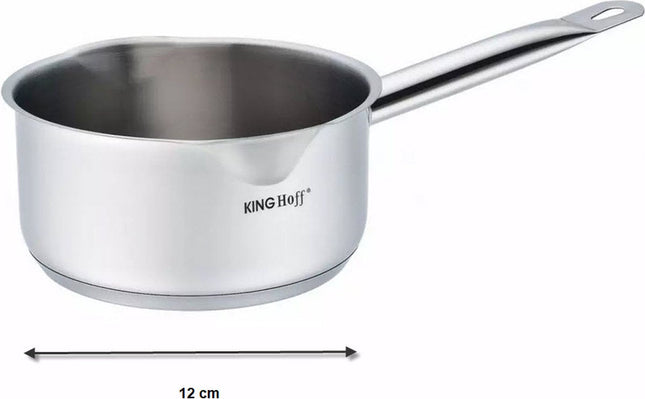 Kinghoff 1123 Stielkasserolle - Ø 12 cm - Edelstahl - für alle Herdarten geeignet