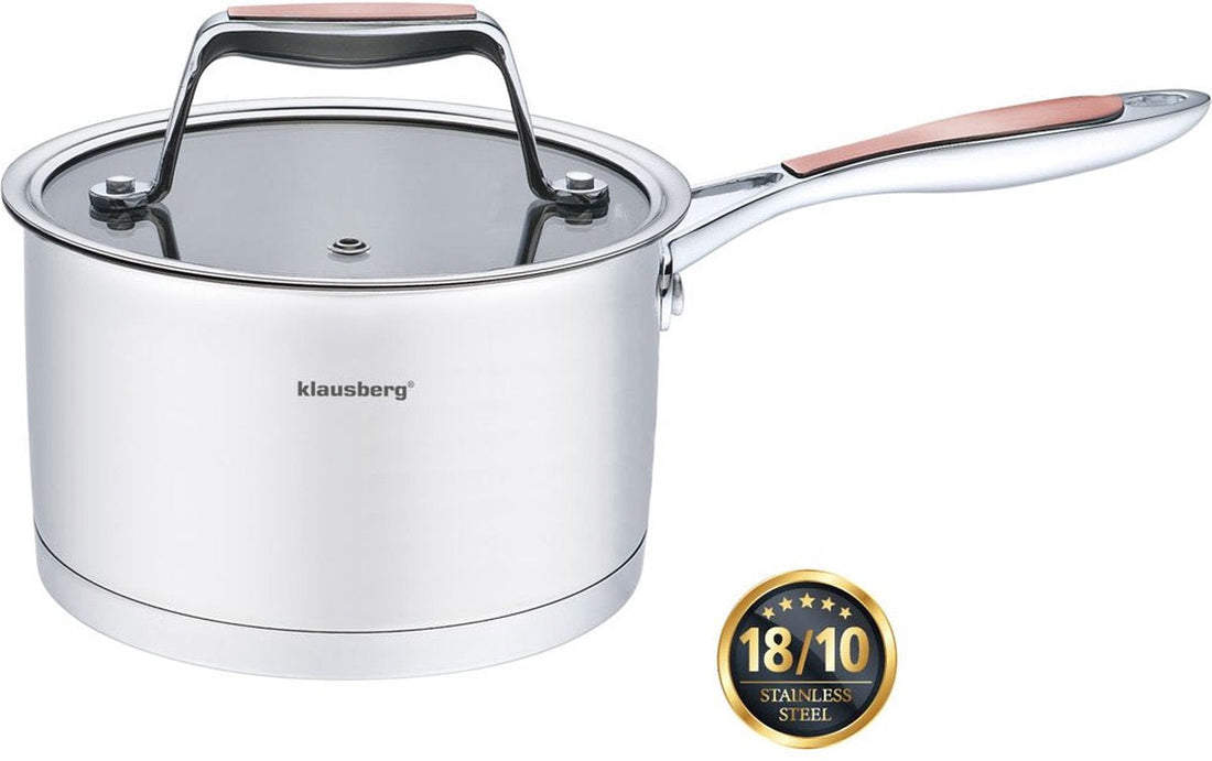 Klausberg 7224 - Stielkasserolle 16 cm - mit Deckel - 1,8 Liter