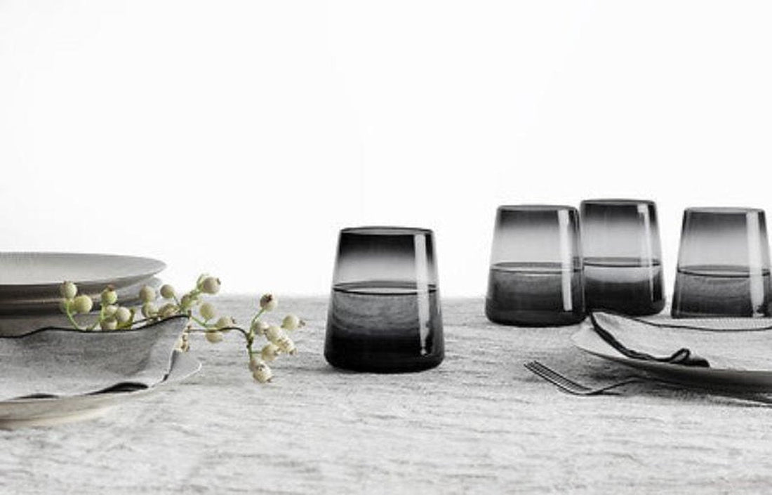 Secret de gourmet Wassergläser-Set 6-tlg. – Trapeze 38 cl – Dunkelgrau