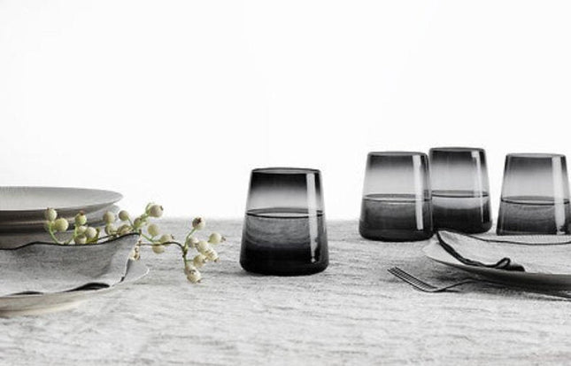 Secret de gourmet Wassergläser-Set 6-tlg. – Trapeze 38 cl – Dunkelgrau