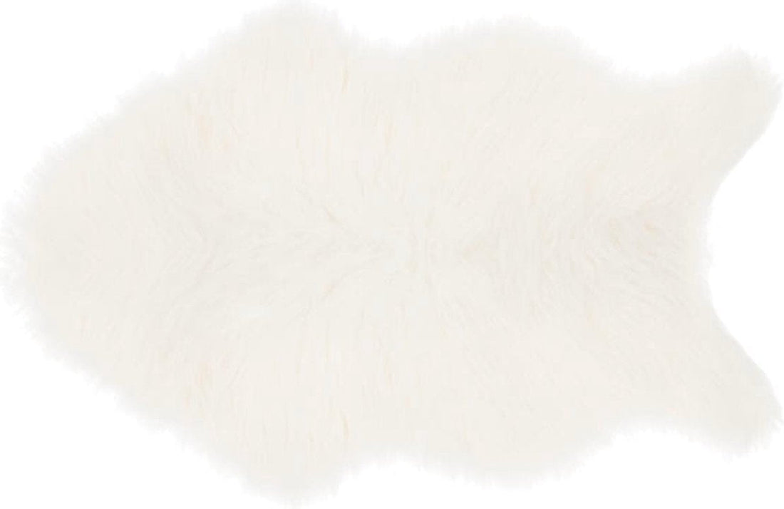 Atmosphera Kids faux fur vloerkleed in vachtvorm – wit, 60 x 90 cm