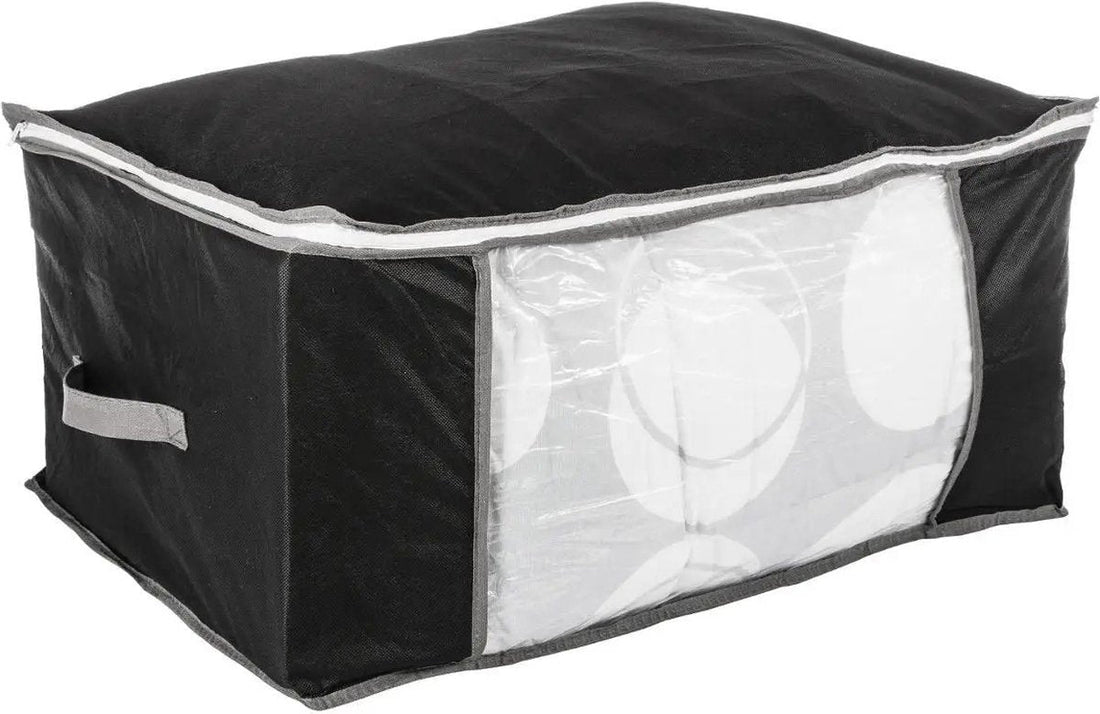 5Five Storage bag/protective cover for duvets/pillows - black/grey - 60 x 45 x 30 cm - with zipper
