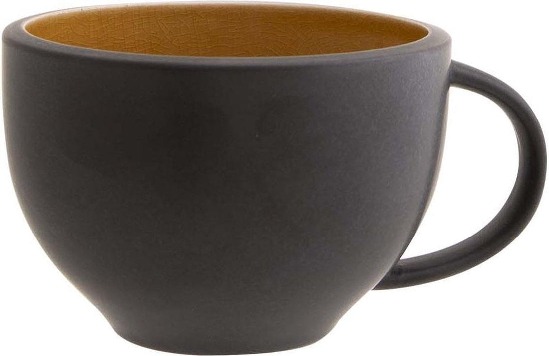 Cosy & Trendy koffiekopje Tallina 180 ml – aardewerk, bruin en zwart