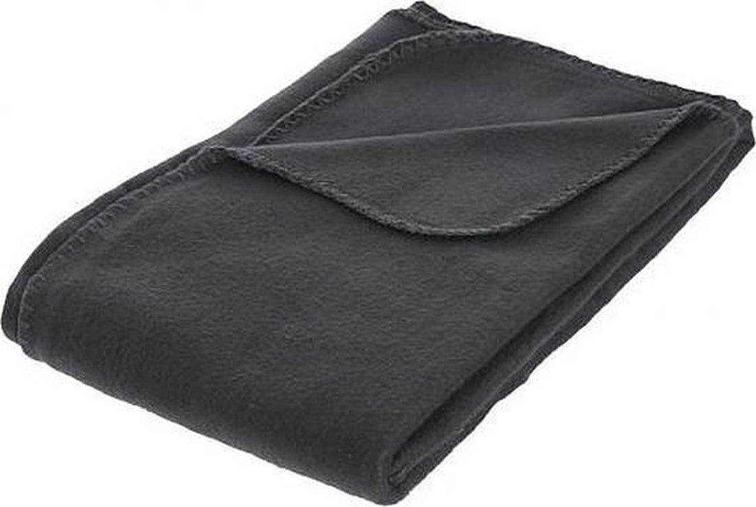 Fleecedecke - Plaid - Decke - 125x150 cm - Schwarz