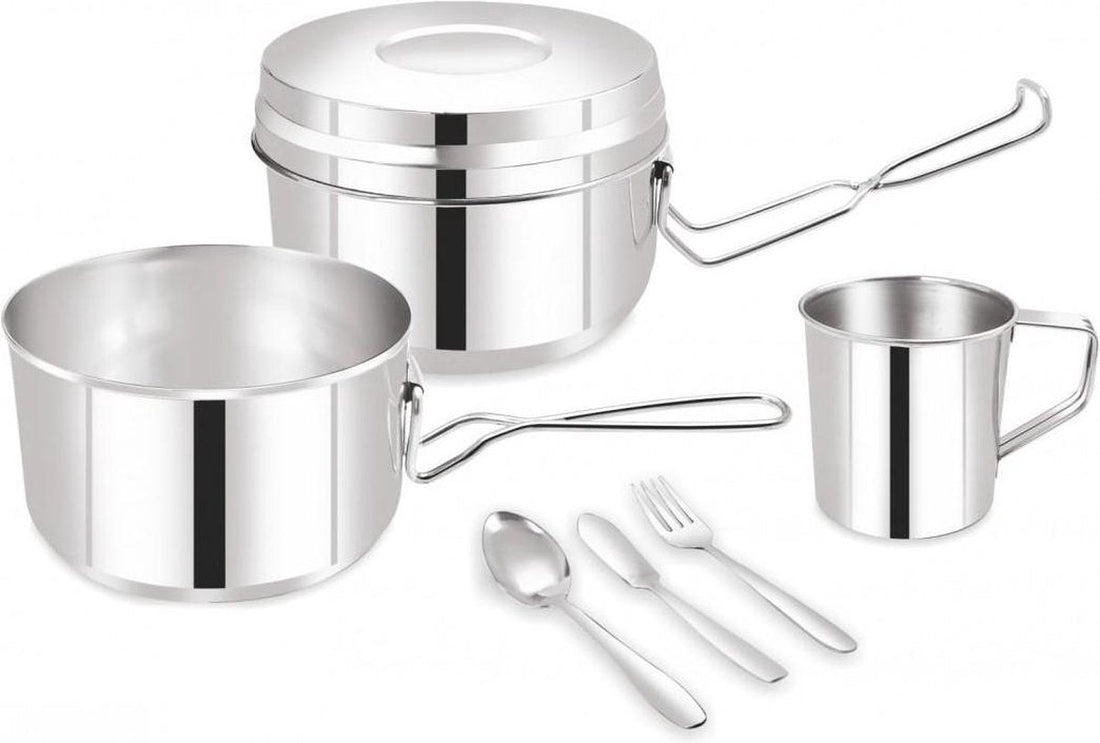 Kinghoff 1374 - Camping set 7 delig - RVS