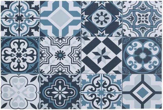 Secret de Gourmet placemat mozaïek blauw – rechthoekig, vinyl, 45 x 30 cm