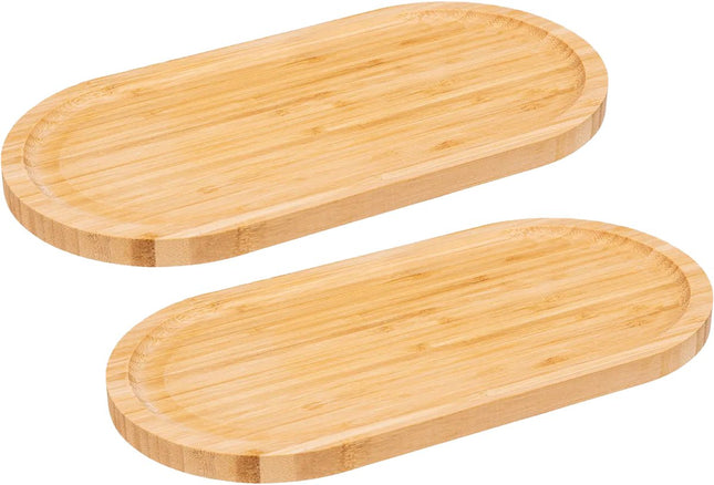 5Five serveerplankjes van bamboe – set van 2, 30 x 15 cm, borrelplank