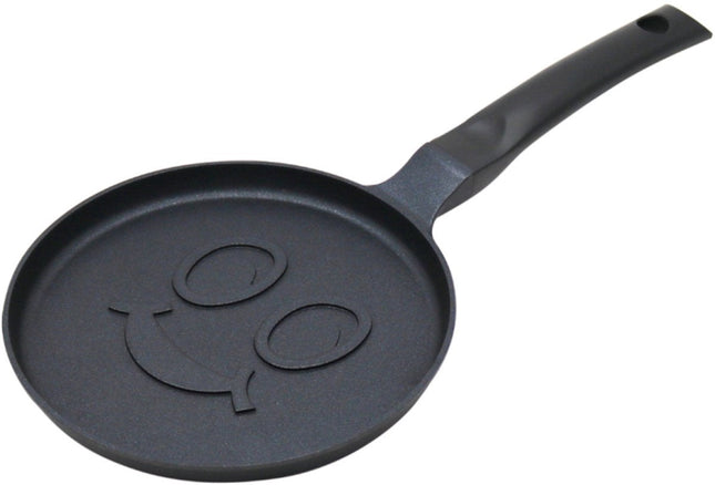 Klausberg KB-7971 pannenkoekenpan met smiley – Ø18 cm, ook inductie