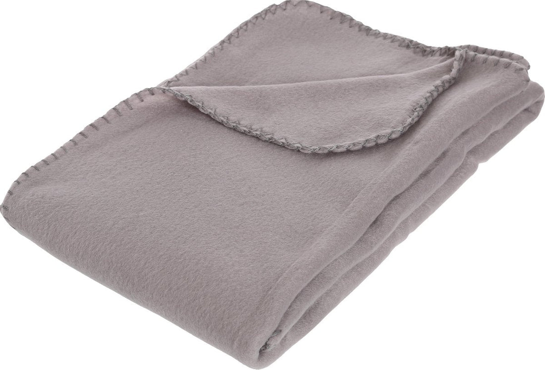 Atmosphera fleece plaid grijs – warme bankplaid van polyester, 125 x 150 cm