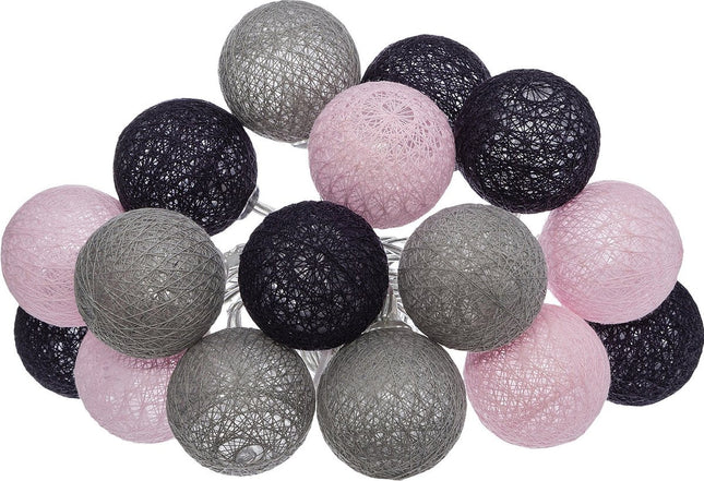 Atmosphera String Lights - 16 illuminated balls / spheres 35 mm - multi-colour mix - 255 cm - batteries