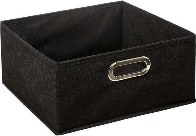 5Five opbergmand / kastmand zwart – 14 liter, 31 x 31 x 15 cm, opvouwbaar
