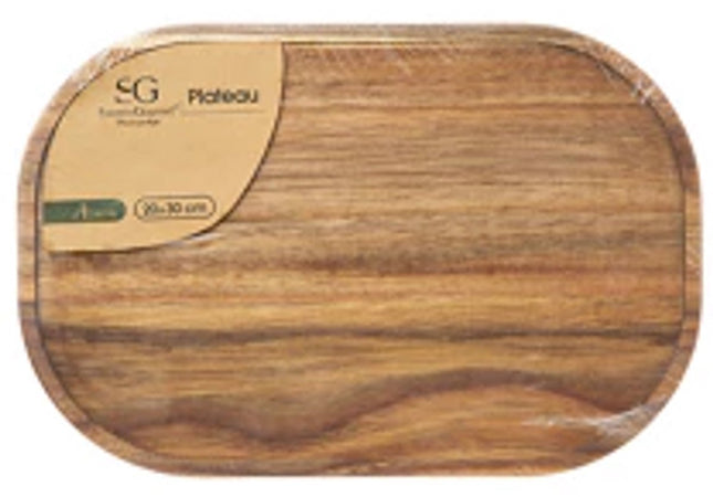 Secret de Gourmet – Acaciahouten Serveerplank – 30 x 20 cm – Natuurlijk Design