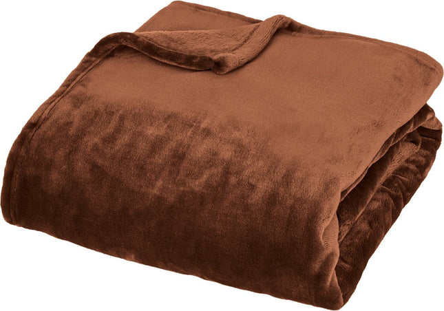 Atmosphera Super Soft Throw - 130 x 180 cm - Dark Brown