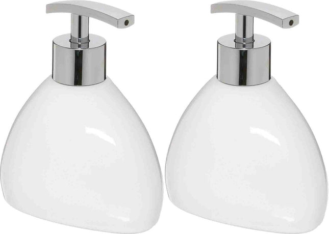 5Five zeeppompjes van keramiek – set van 2, wit, 300 ml