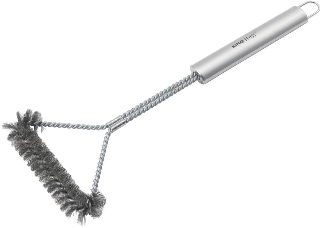 Kinghoff KH-1915 Grill Brush – Stainless Steel Barbecue Cleaning Brush 41.5 cm – Suitable for Gas, Charcoal and Electric Grills