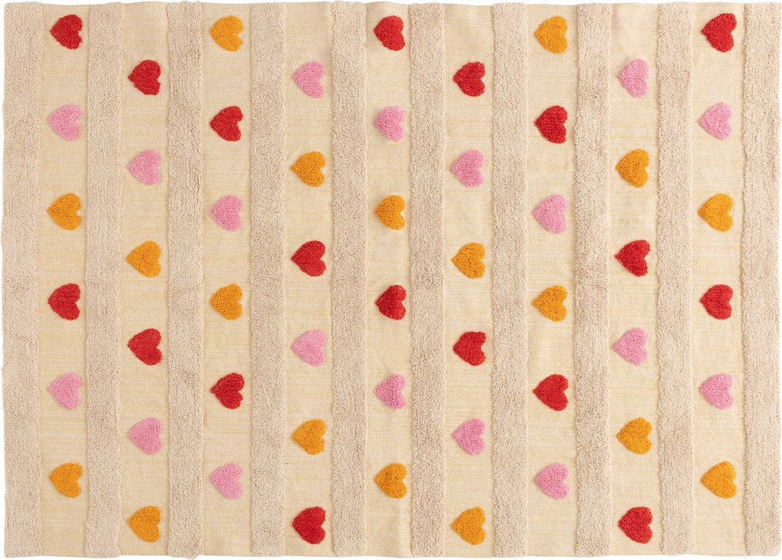 Atmosphera Kids vloerkleed hartjes voor de kinderkamer – 120 x 170 cm