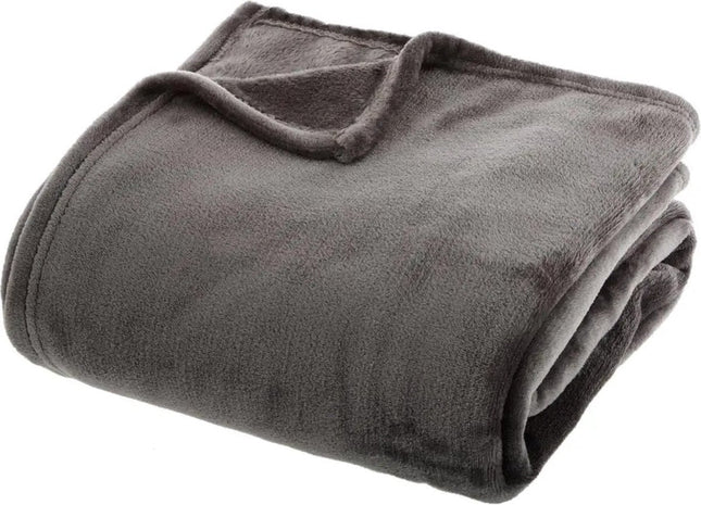 Atmosphera - Throw - Flannel - Blanket - Warm - Grey - 130 x 180 cm