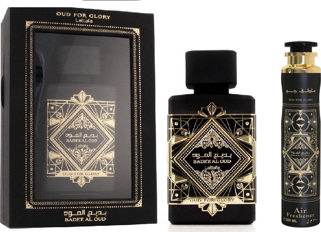 Lattafa Amethyst Parfum Mixte 100 ml & Désodorisant Al Oud Glory 300 ml