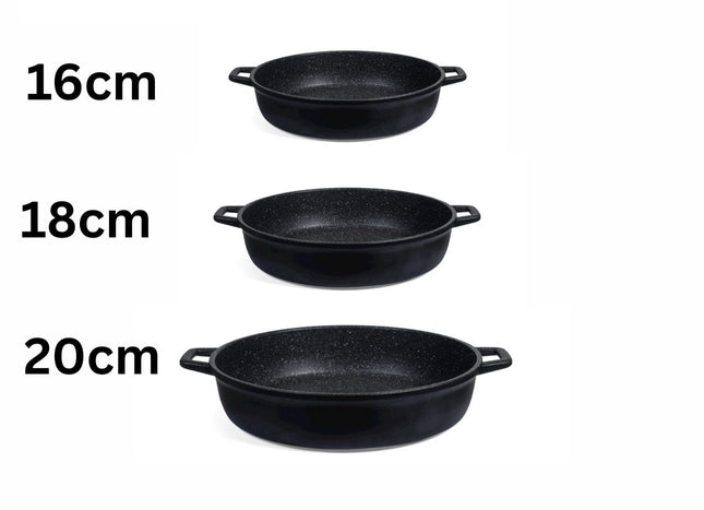 Hakal "Egg To Go" Pan Set - 3-Piece Set (16, 18 & 20 cm) - Ceramic Non-Stick Coating - Induction & Oven Safe