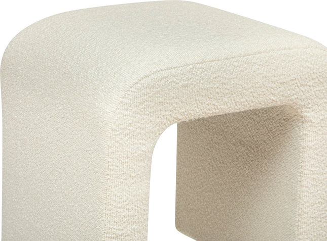 Pouf Atmosphera Sevi - Bouclé - Blanc