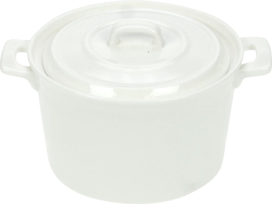 Cosy & Trendy Clio Petit pot blanc avec couvercle - Rond - 20 cl - Ø 10 cm x 6 cm