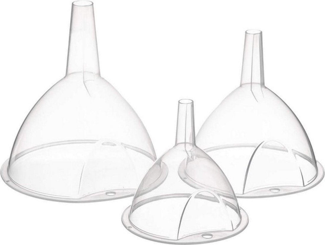 Secret de Gourmet trechterset – 3 transparante trechters van plastic