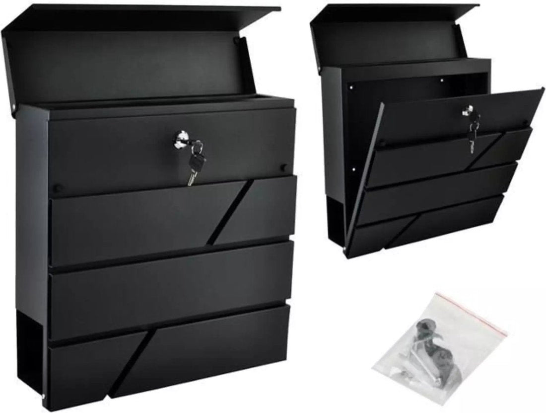 Boîte aux lettres Malatec – boîte aux lettres avec porte-journaux – boîte aux lettres murale - anthracite